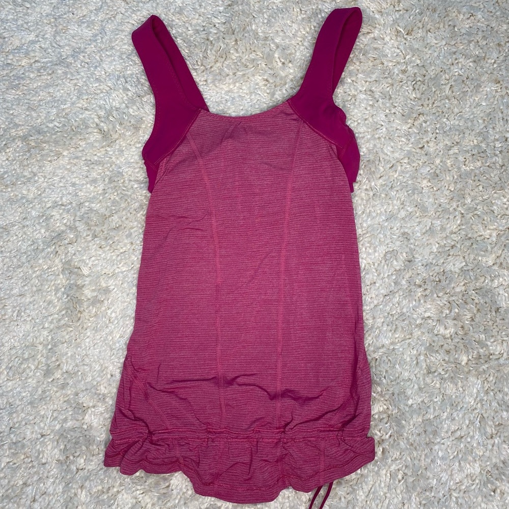 Lululemon Run for Your Life Heathered Pink Workout tank top Size 4